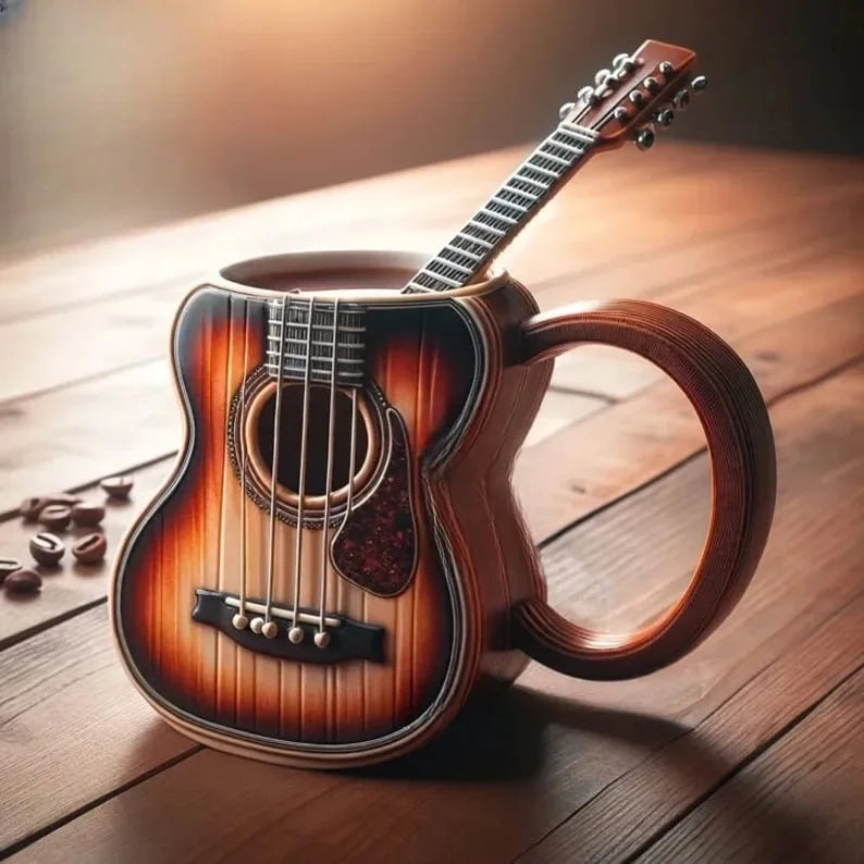 Kaffeetasse mit klassischem Gitarrenmotiv