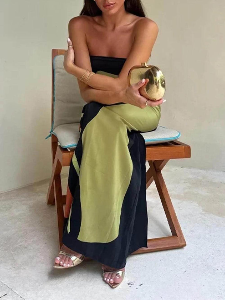 Ursula | Ärmeloses Maxi-Abendkleid mit Print im Stil Costiero