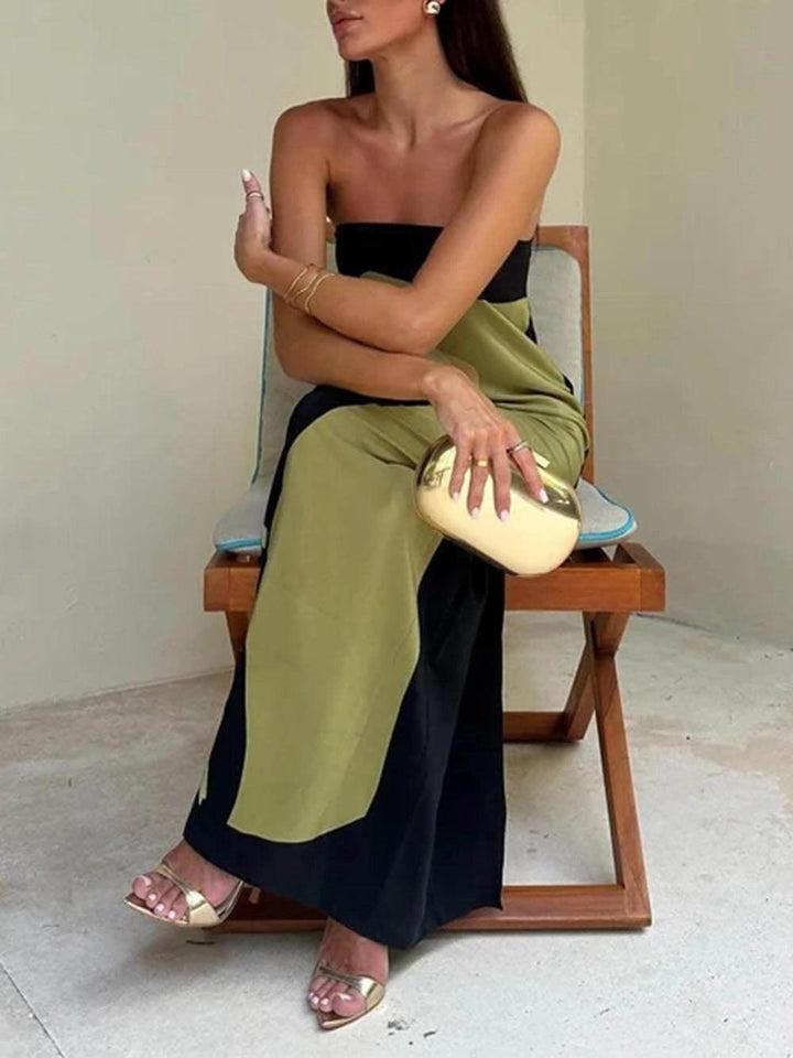 Ursula | Ärmeloses Maxi-Abendkleid mit Print im Stil Costiero