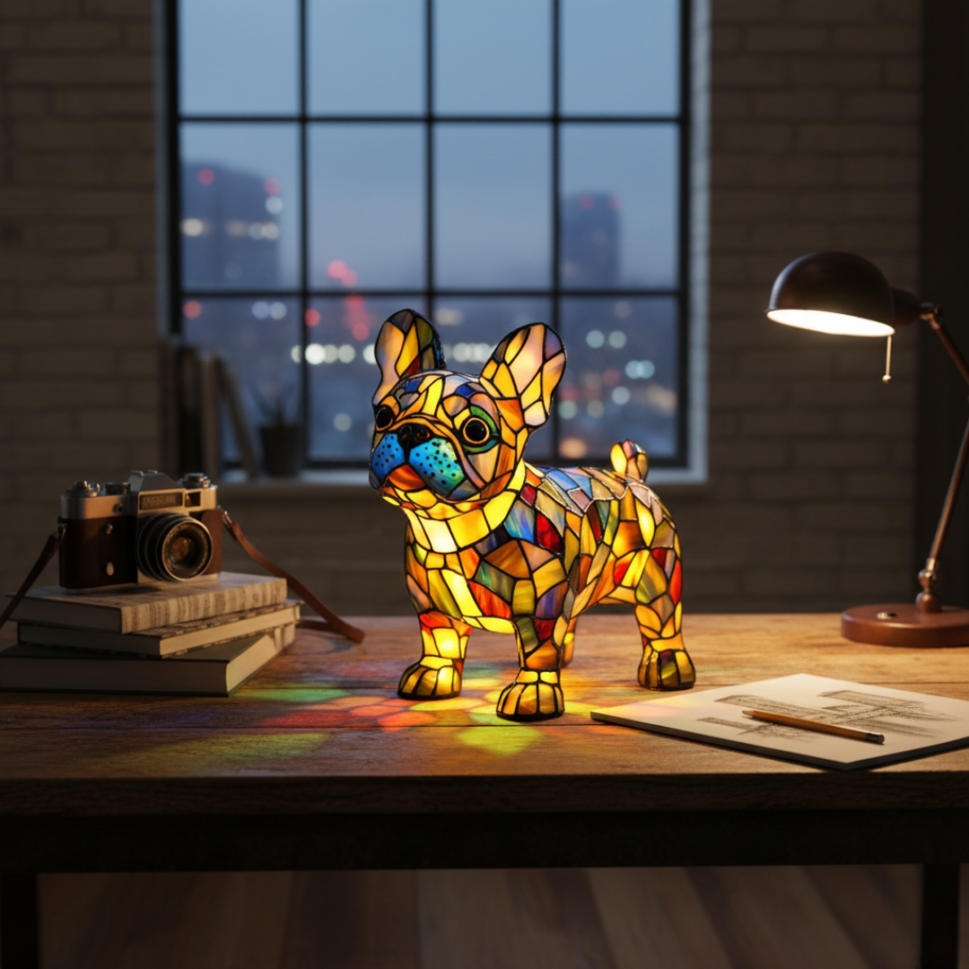 Glasfenster Bulldog Brillante