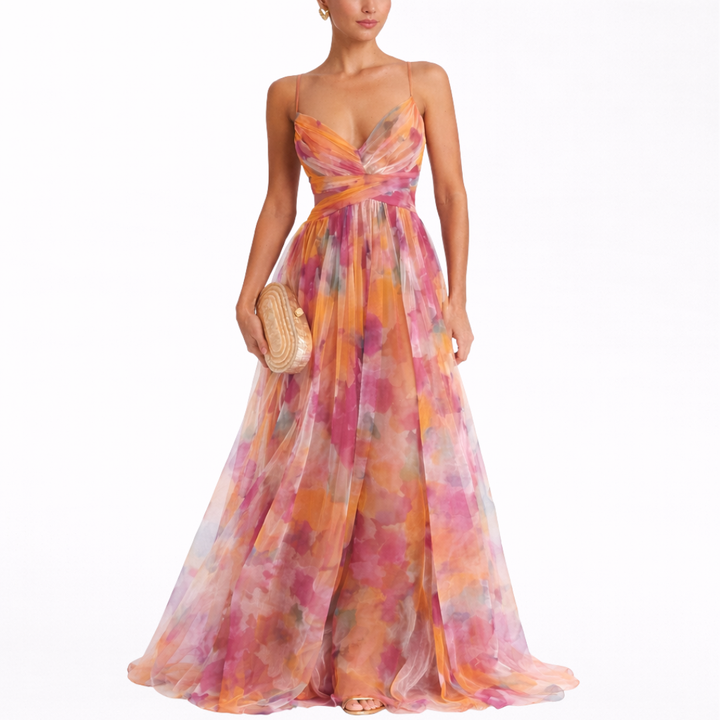 Ruth | Wunderschönes Maxikleid mit floralem Muster