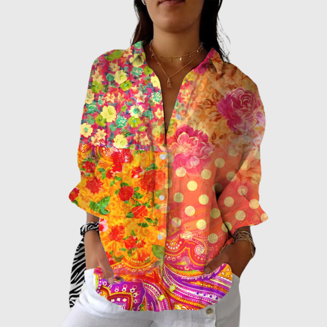 Sibylle | Bunte, leichte Bluse mit Print