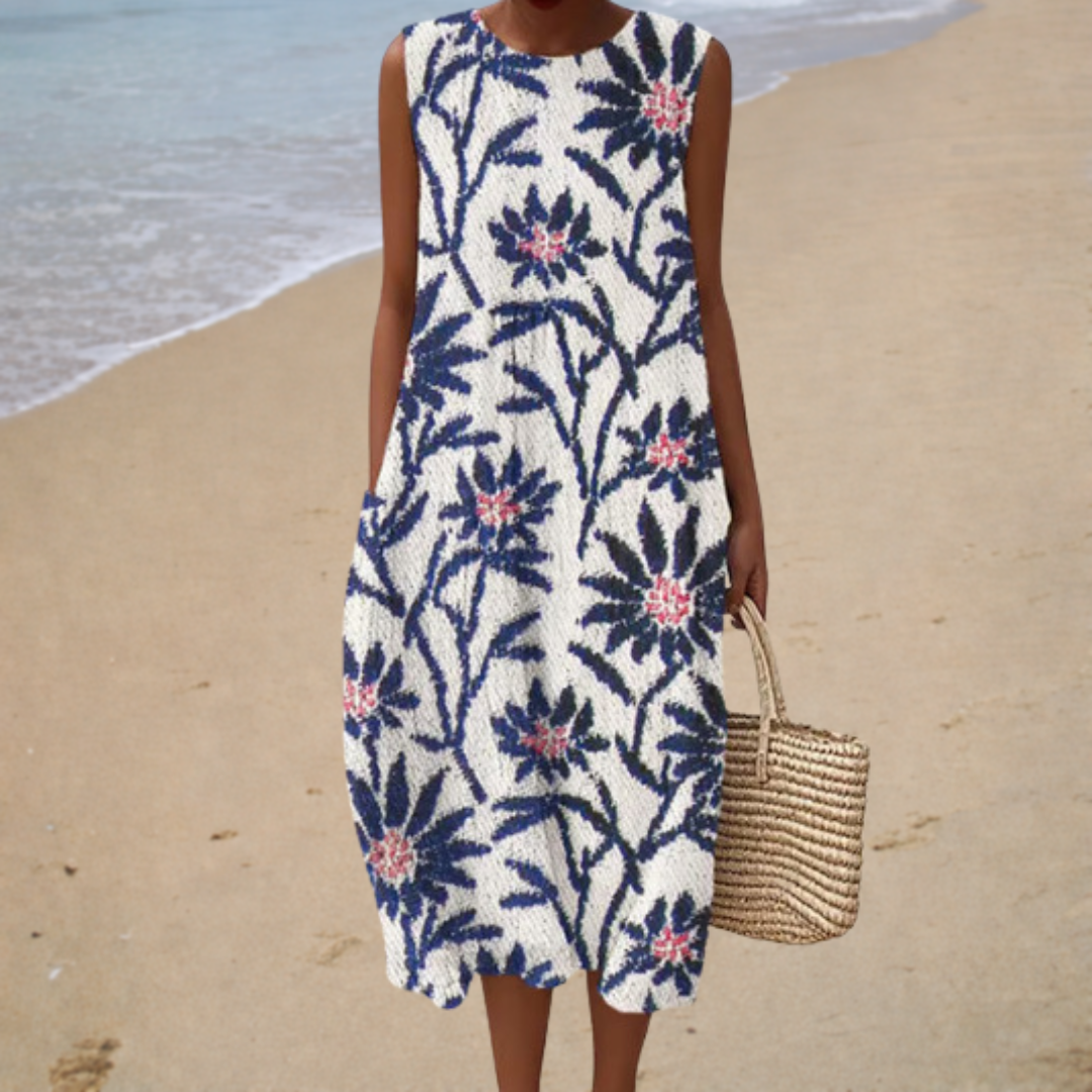 Bequemes ärmelloses Kleid für den Sommer