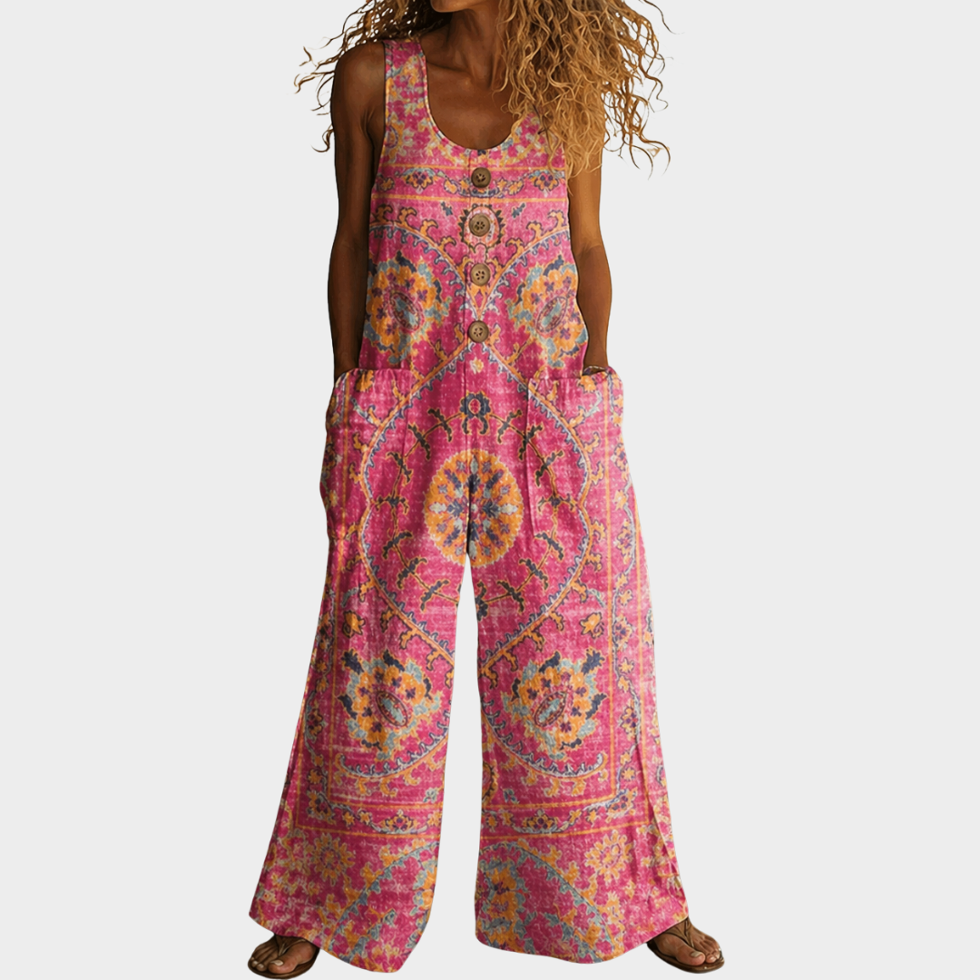 Käthe-Luise | Eleganter bedruckter Jumpsuit