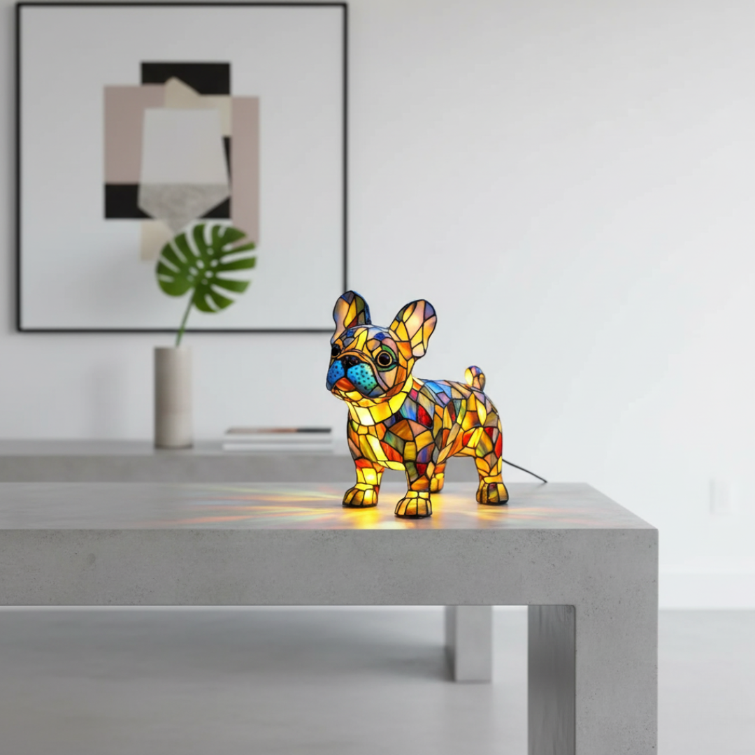 Glasfenster Bulldog Brillante