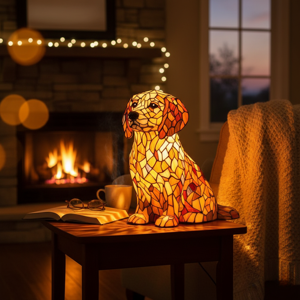 Lily, die spirituelle Statue eines Golden Retrievers