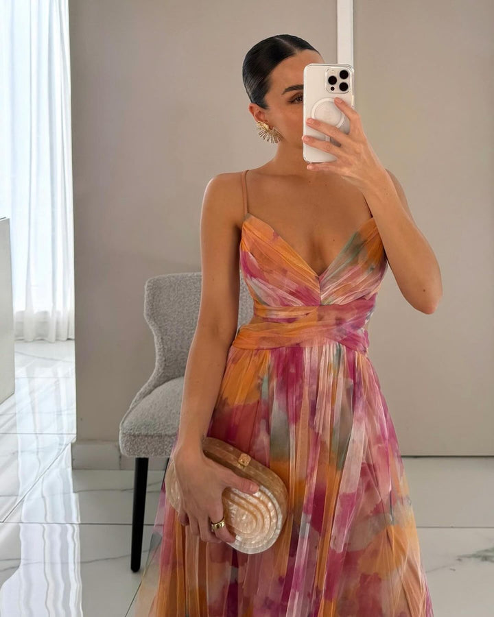 Ruth | Wunderschönes Maxikleid mit floralem Muster