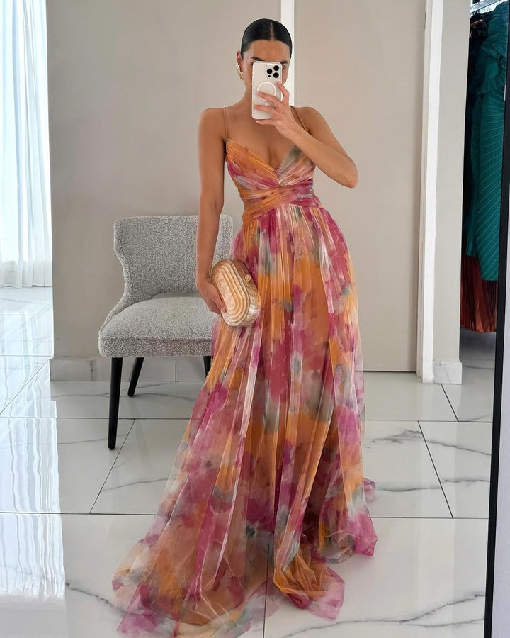 Ruth | Wunderschönes Maxikleid mit floralem Muster