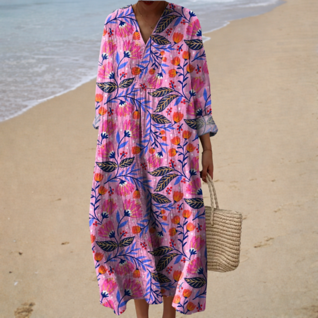 Figurschmeichelndes Sommerkleid mit Muster