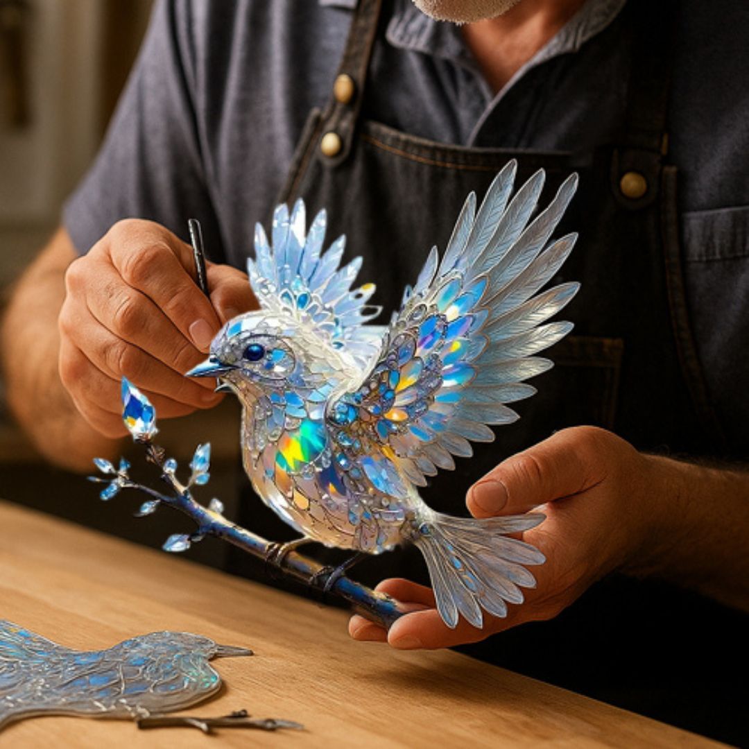 Blauer Vogelgeist - Ein handwerkliches Meisterwerk für dein Zuhause