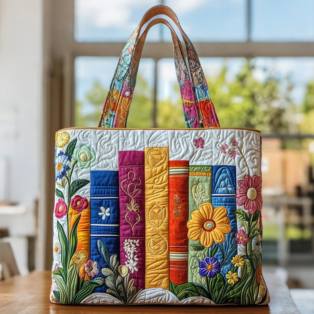 Handgefertigte Tasche – Floral Library-Design