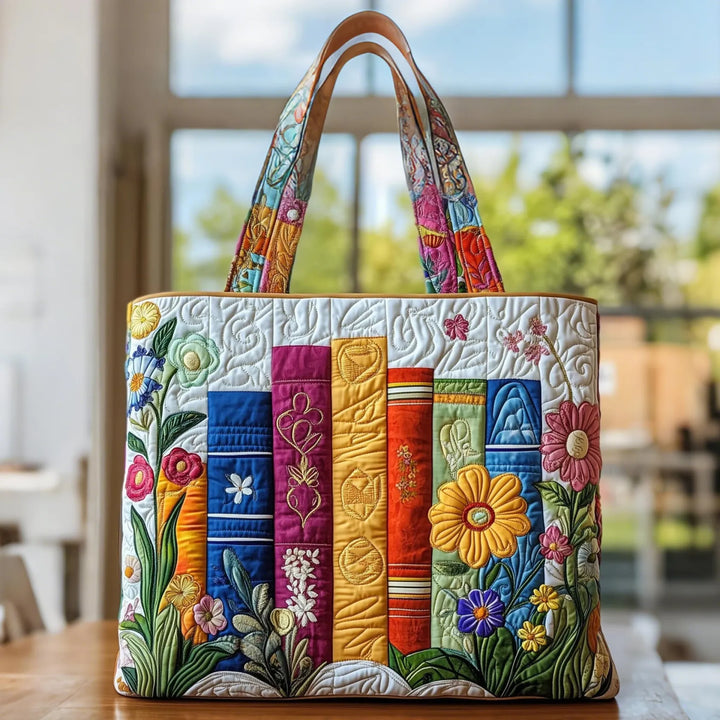 Handgefertigte Tasche – Floral Library-Design