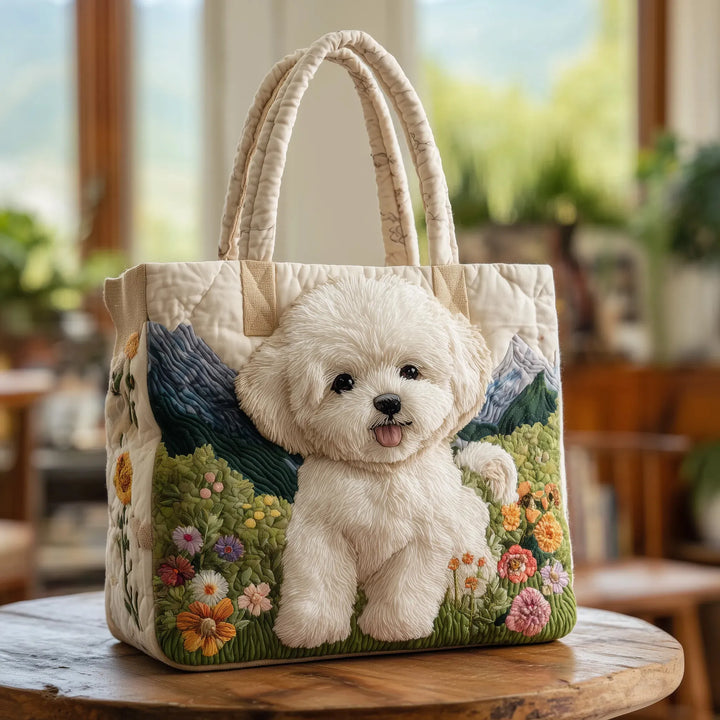 Handgefertigte Stepptasche – Enchanted Dog