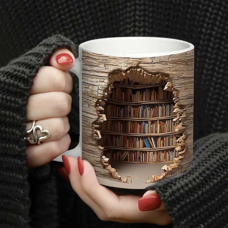 Magische Bibliotheks-Tasse mit Wärmeeffekt