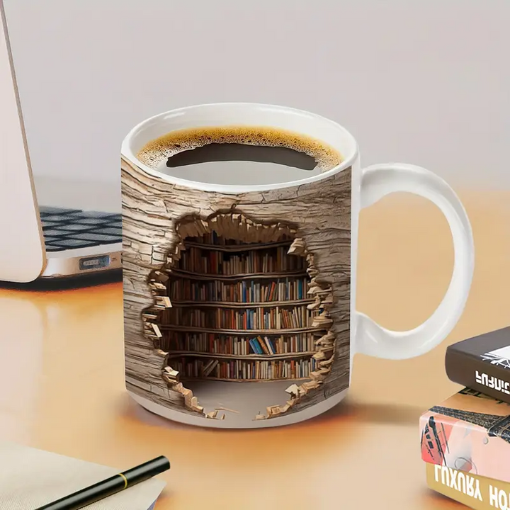 Magische Bibliotheks-Tasse mit Wärmeeffekt