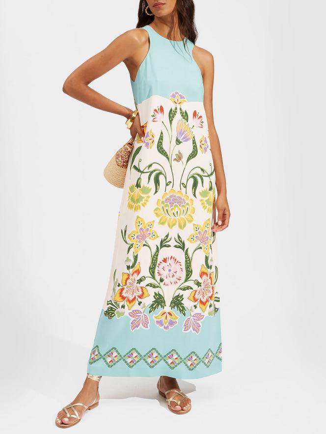 Josefine | Ärmelloses Midikleid mit Blumenmuster – Resort Sunshine