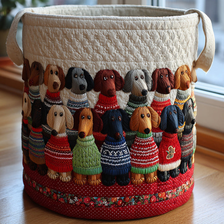 Dackel-Parade | Handcrafted Laundry Basket