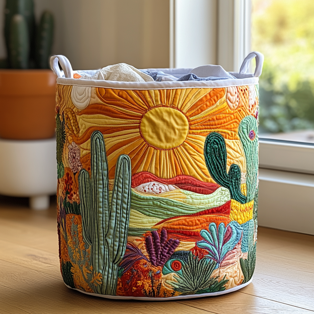 Strahlende Sonne | Handgemachter Wäschekorb