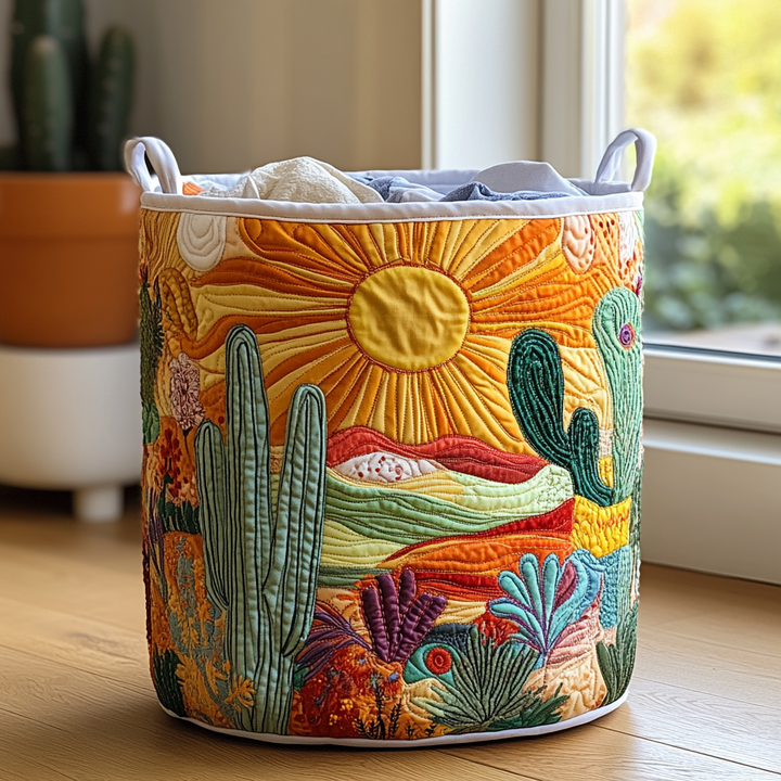 Strahlende Sonne | Handgemachter Wäschekorb