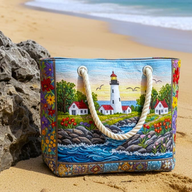 Handcrafted Beach Bag | Lighthouse Shine
