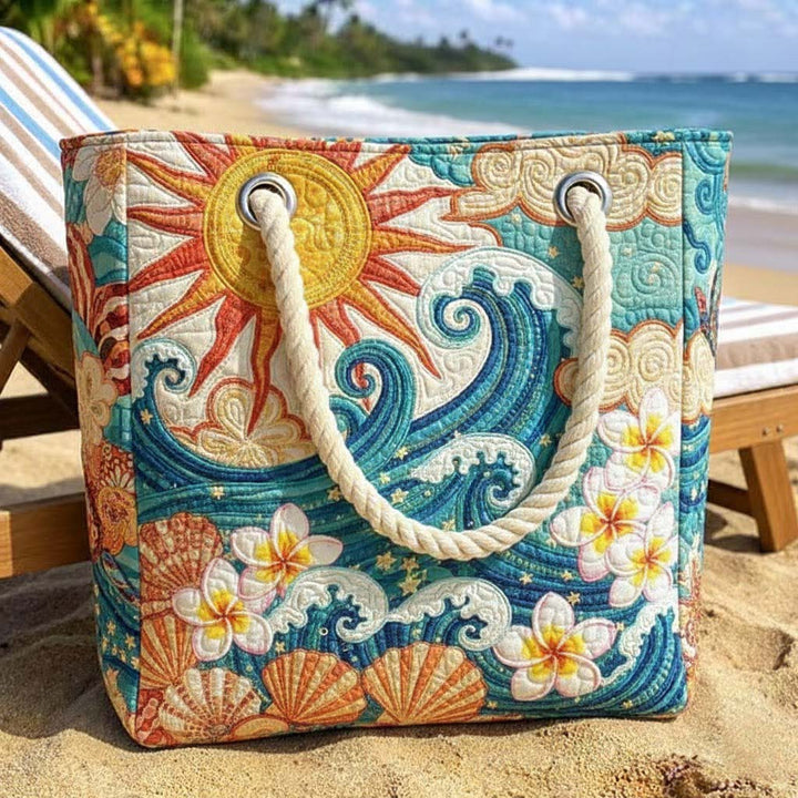 Handgefertigte Strandtasche | Warm Halo