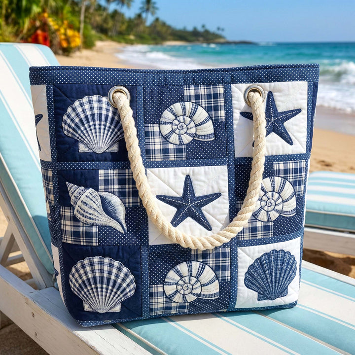 Handgefertigte Strandtasche | Muscheln der Ruhe