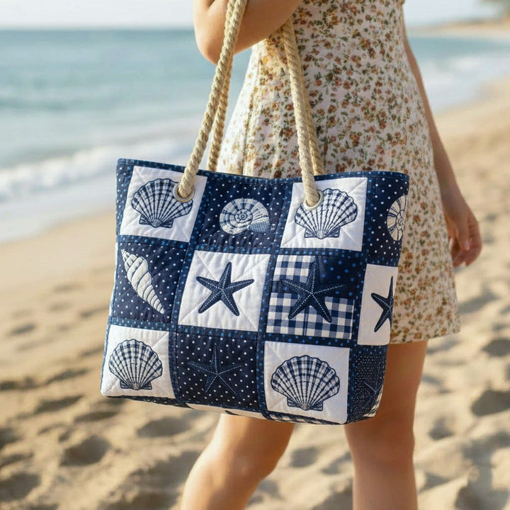 Handgefertigte Strandtasche | Muscheln der Ruhe