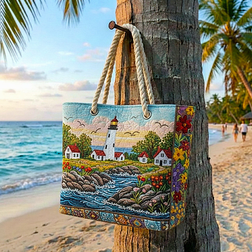 Handcrafted Beach Bag | Lighthouse Shine