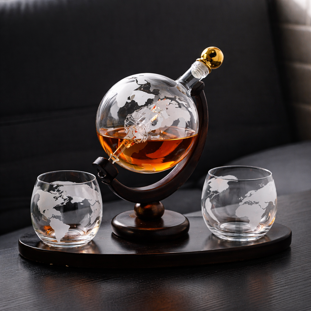 Whiskyflasche - Weltkarten-Kollektion