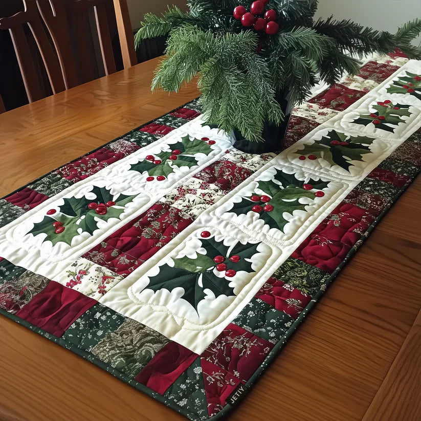 Polsternder Tischläufer - Festliche Rassel-Designs