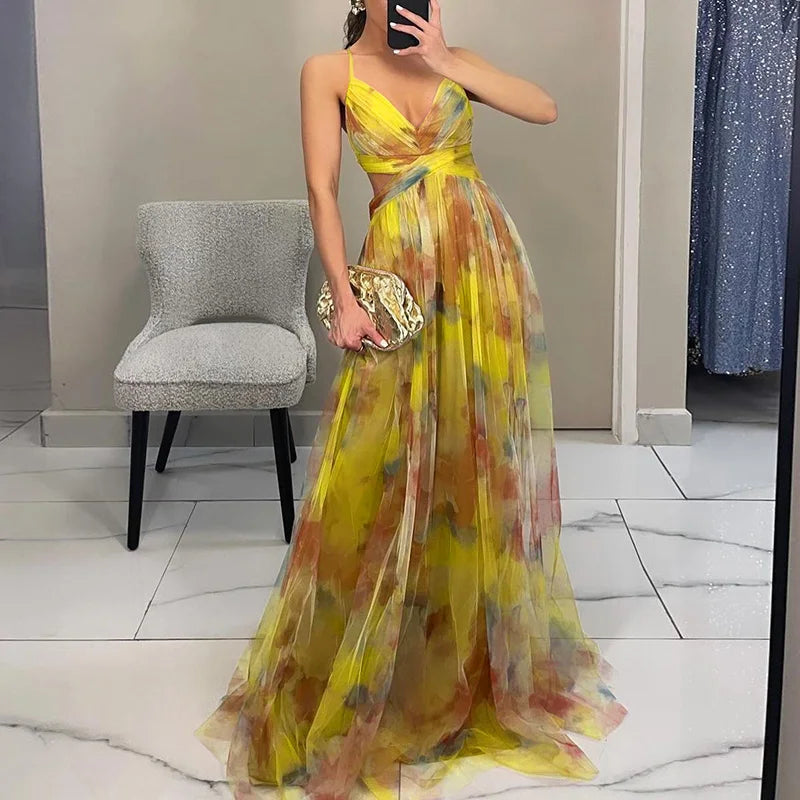 Ruth | Wunderschönes Maxikleid mit floralem Muster