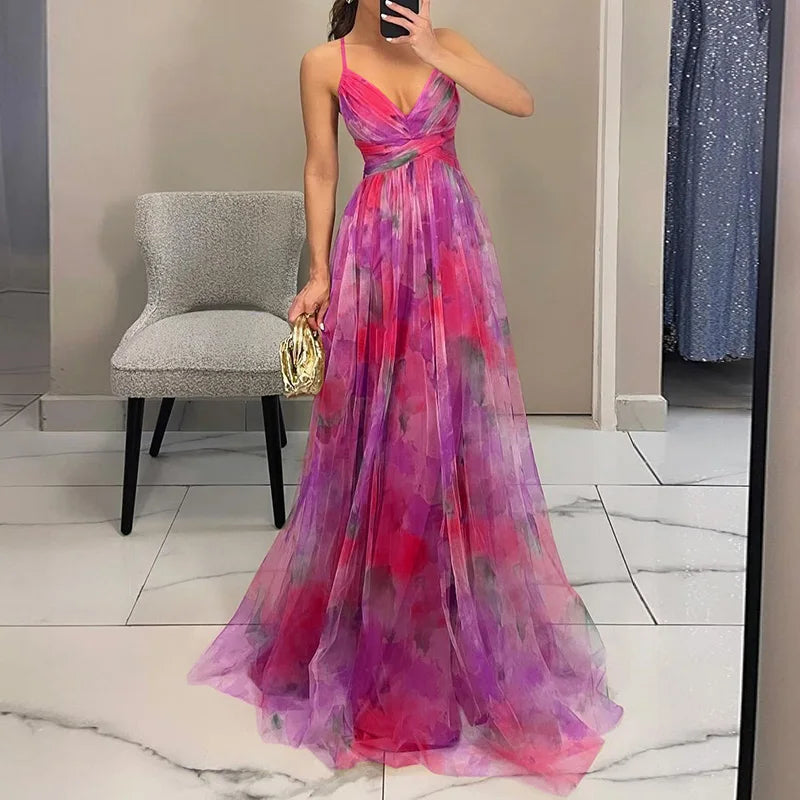 Ruth | Wunderschönes Maxikleid mit floralem Muster