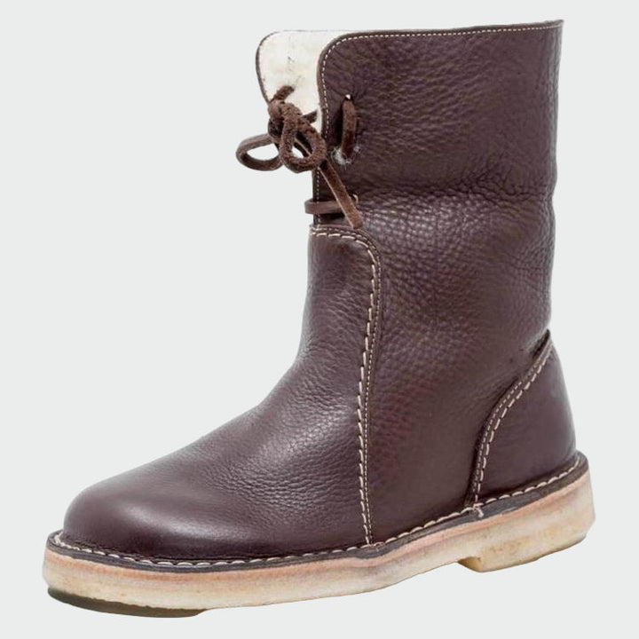 Berta | Wasserdichte Herren-Lederstiefel mit warmem Wollfutter