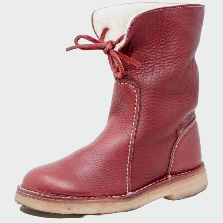 Berta | Wasserdichte Herren-Lederstiefel mit warmem Wollfutter