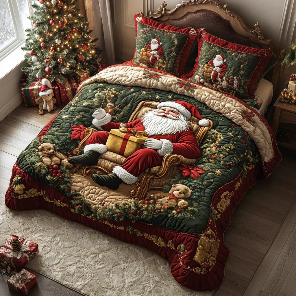 3-teiliges Bettwäsche-Set - Festliche Weihnachtsstimmung