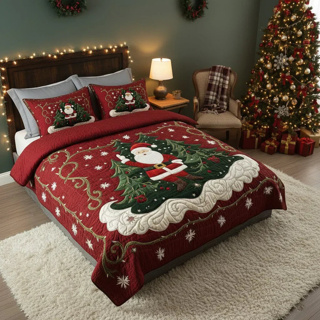 3-teiliges Bettwäsche-Set - Weihnachtsmanns Werkstatt