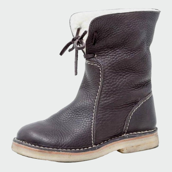 Berta | Wasserdichte Herren-Lederstiefel mit warmem Wollfutter