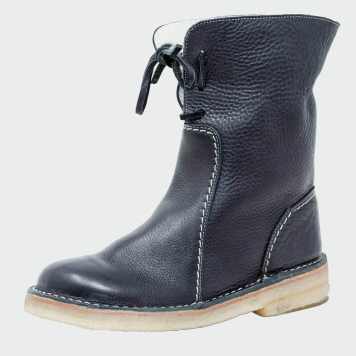 Berta | Wasserdichte Herren-Lederstiefel mit warmem Wollfutter