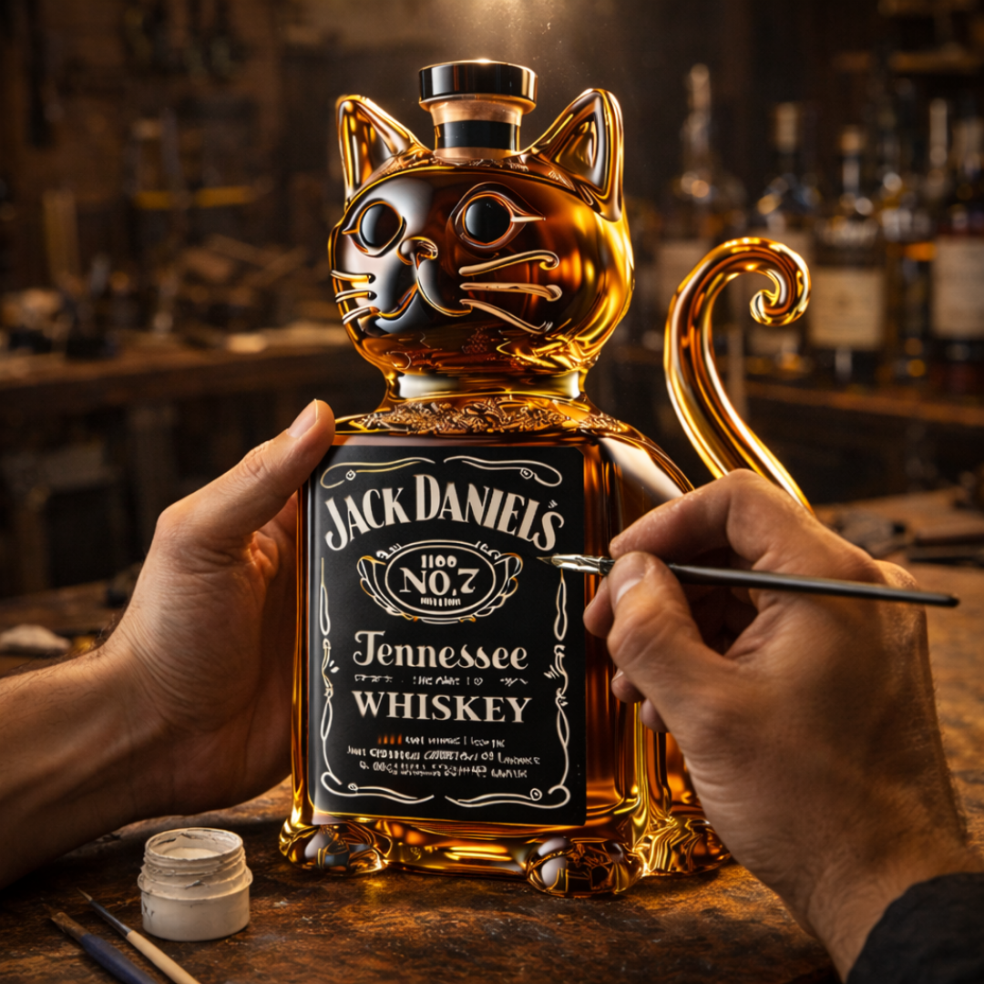 Whiskyflasche - Katzenliebhaber Edition