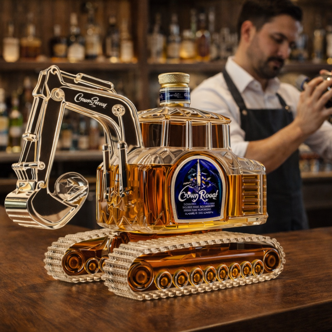 Whisky-Flasche - Bagger-Sonderausgabe
