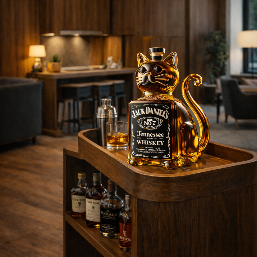 Whiskyflasche - Katzenliebhaber Edition