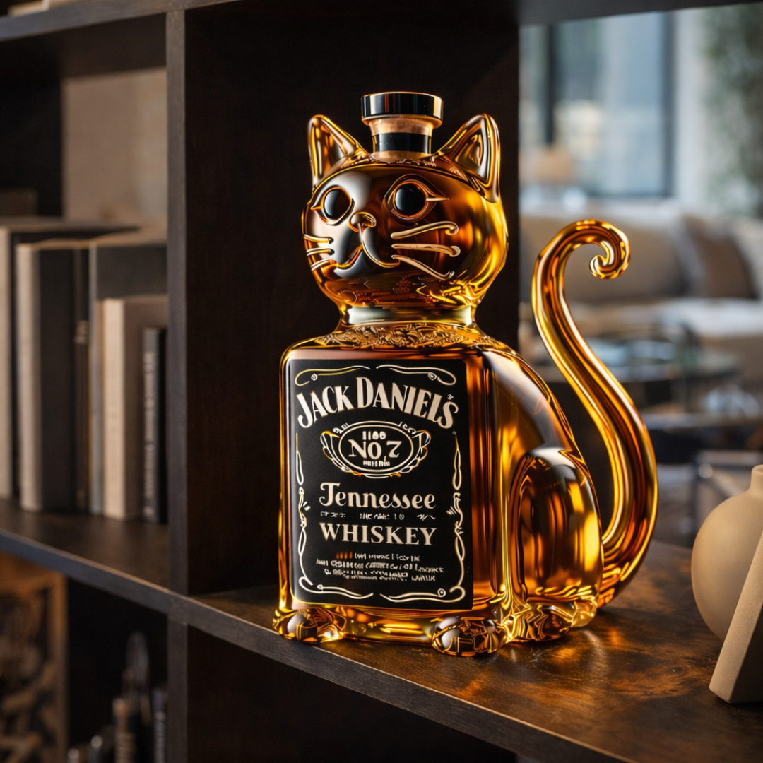 Whiskyflasche - Katzenliebhaber Edition