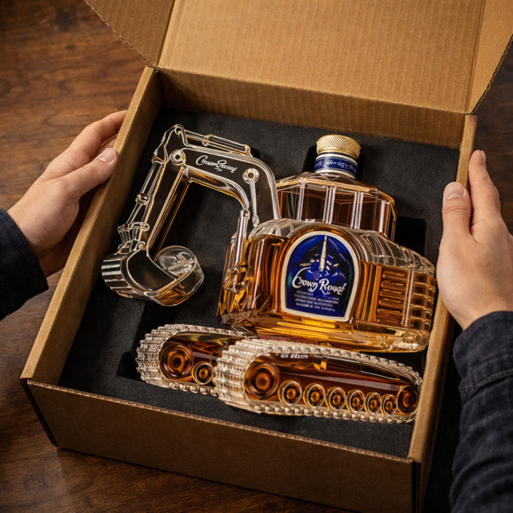 Whisky-Flasche - Bagger-Sonderausgabe