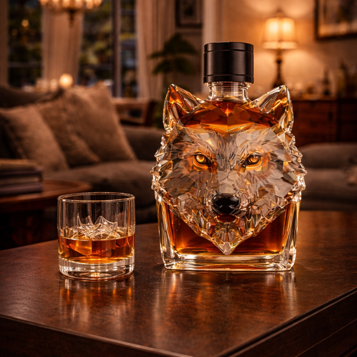 Wolf-Edition Whiskyflasche