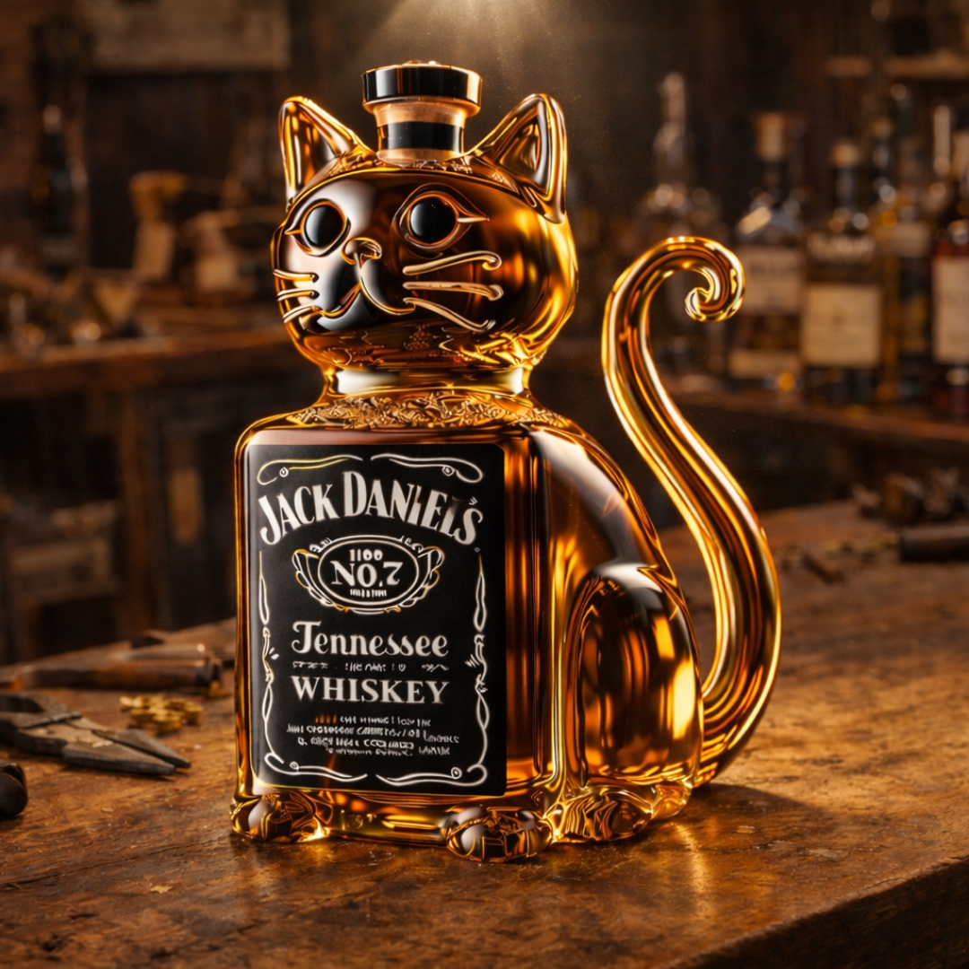 Whiskyflasche - Katzenliebhaber Edition