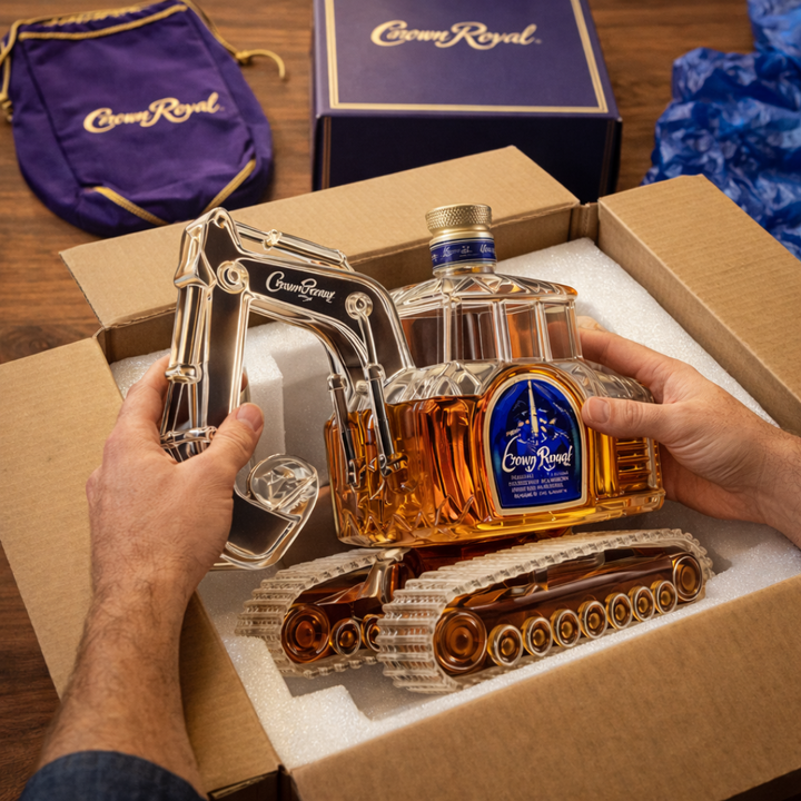 Whisky-Flasche - Bagger-Sonderausgabe