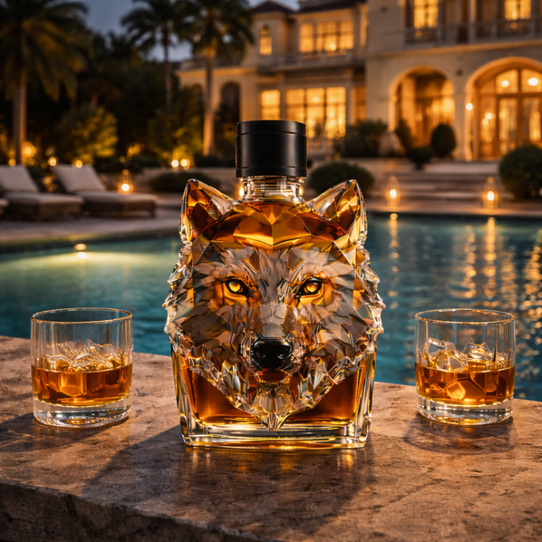 Wolf-Edition Whiskyflasche