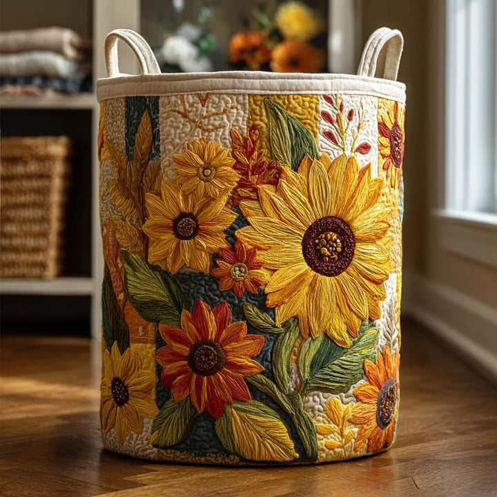 Sunny Blossom Dream | Padded Laundry Basket