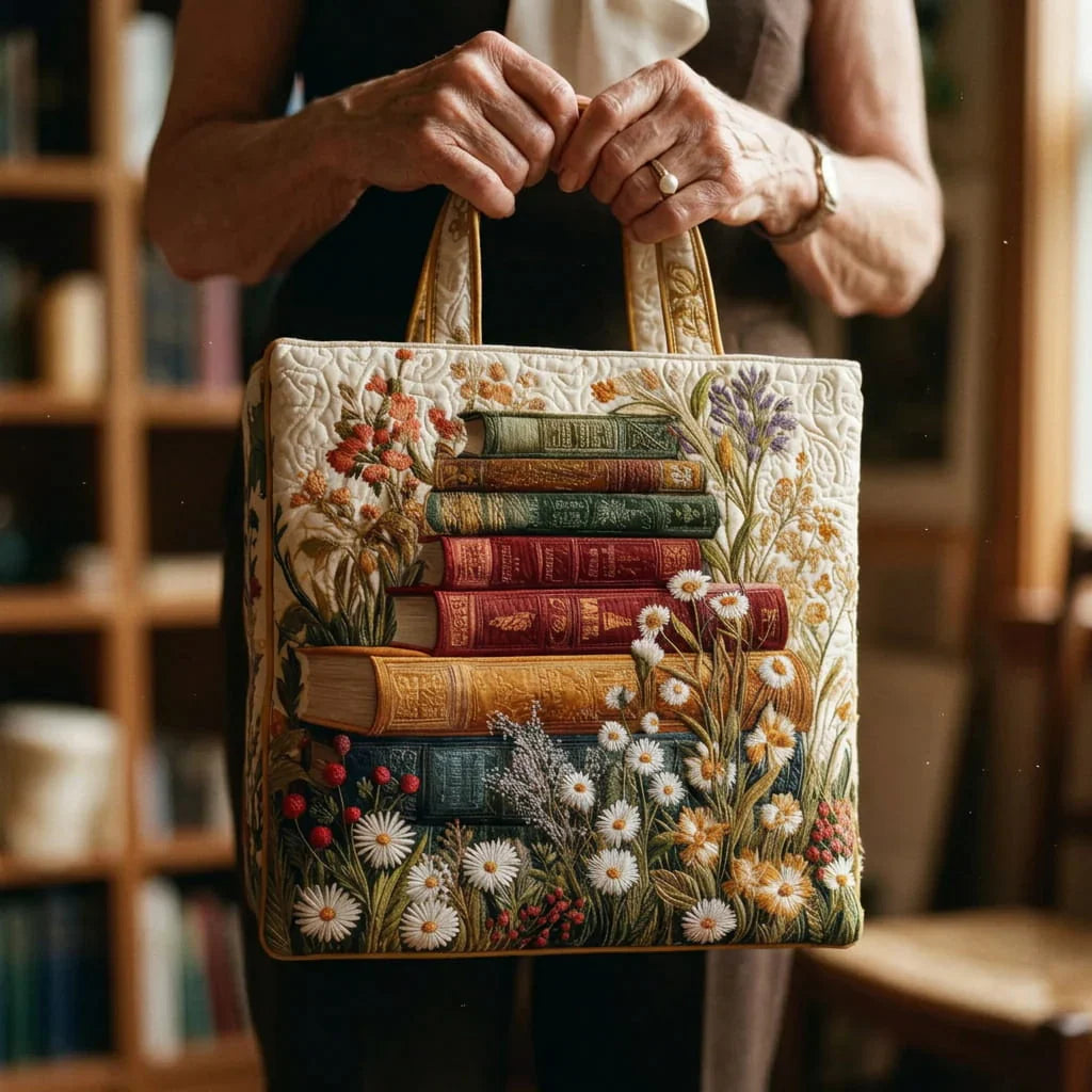 Handgefertigte Stepptasche – Blumenmuster