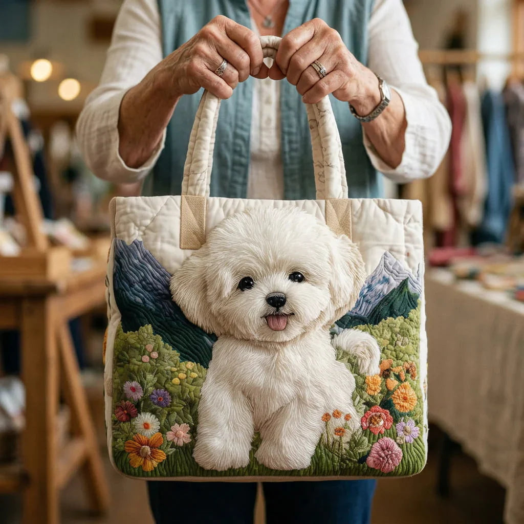 Handgefertigte Stepptasche – Enchanted Dog